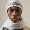 The Atelier beanie Jacquard logo beanie