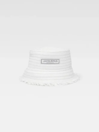 The Bacino bucket hat Frayed raffia hat