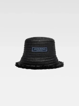 The Bacino bucket hat Frayed raffia hat