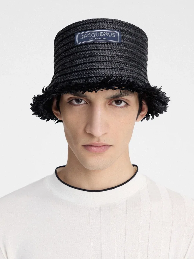 The Bacino bucket hat Frayed raffia hat The Bacino bucket hat Frayed raffia hat