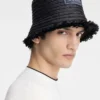 The Bacino bucket hat Frayed raffia hat The Bacino bucket hat Frayed raffia hat
