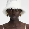 The Bacino bucket hat Frayed raffia hat The Bacino bucket hat Frayed raffia hat