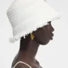 The Bacino bucket hat Frayed raffia hat The Bacino bucket hat Frayed raffia hat