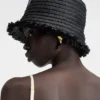 The Bacino bucket hat Frayed raffia hat The Bacino bucket hat Frayed raffia hat