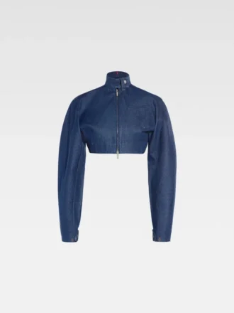 The Cabrio denim de-Nîmes jacket Cropped denim moto jacket