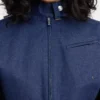 The Cabrio denim de-Nîmes jacket Cropped denim moto jacket The Cabrio denim de-Nîmes jacket Cropped denim moto jacket