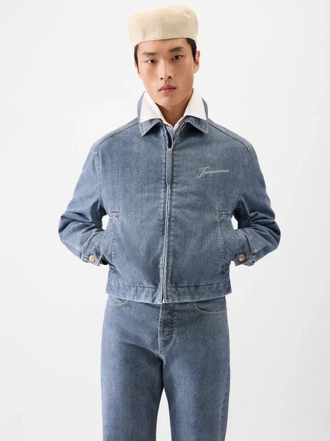 The Canevas de-Nîmes denim jacket Zipped denim jacket The Canevas de-Nîmes denim jacket Zipped denim jacket