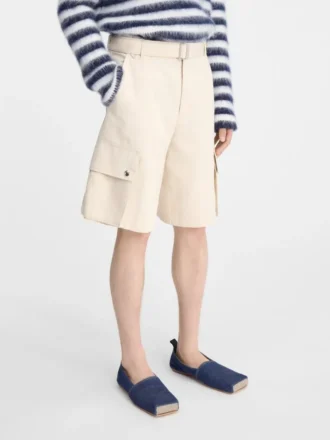 The cargo bermuda shorts Belted cargo shorts