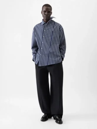 The Cuadro long-sleeve shirt Asymmetric Business-striped shirt