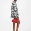 The Cuadro shirt Zebra Arty print asymmetric shirt