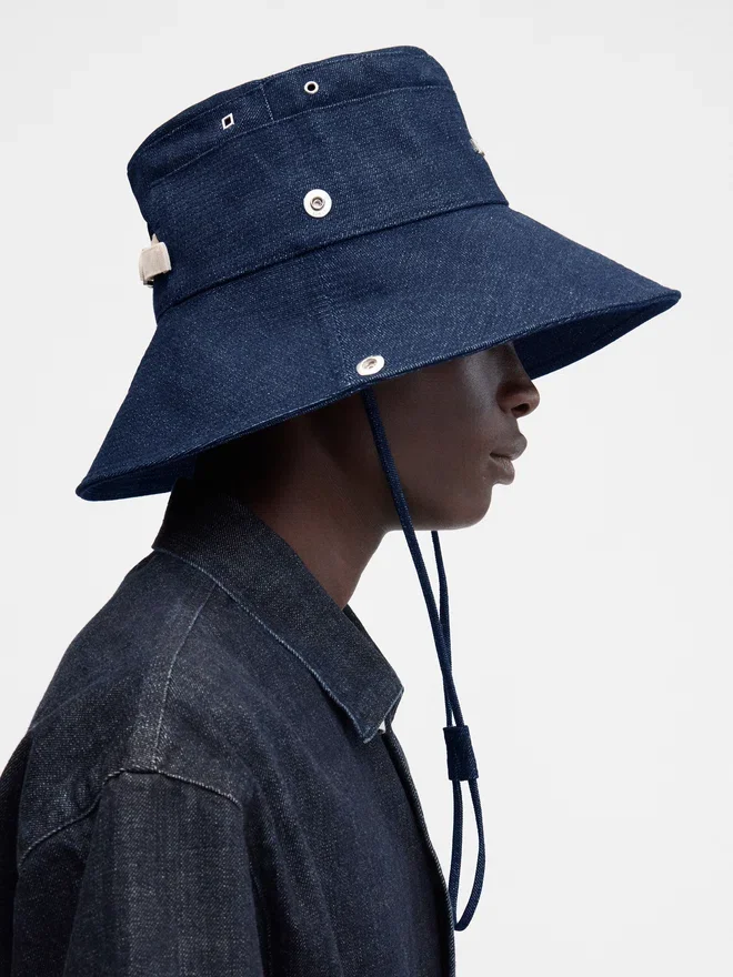 The de-Nîmes denim bucket hat Stitched bucket hat The de-Nîmes denim bucket hat Stitched bucket hat