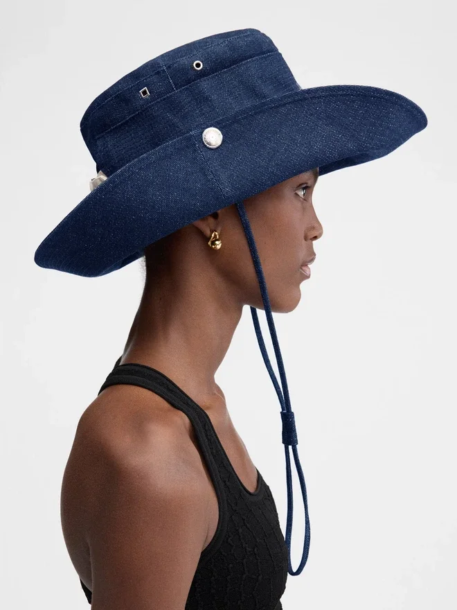 The de-Nîmes denim bucket hat Stitched bucket hat The de-Nîmes denim bucket hat Stitched bucket hat