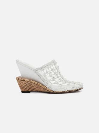 The double woven shoes Braided double mules