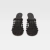 The double woven shoes Braided double mules