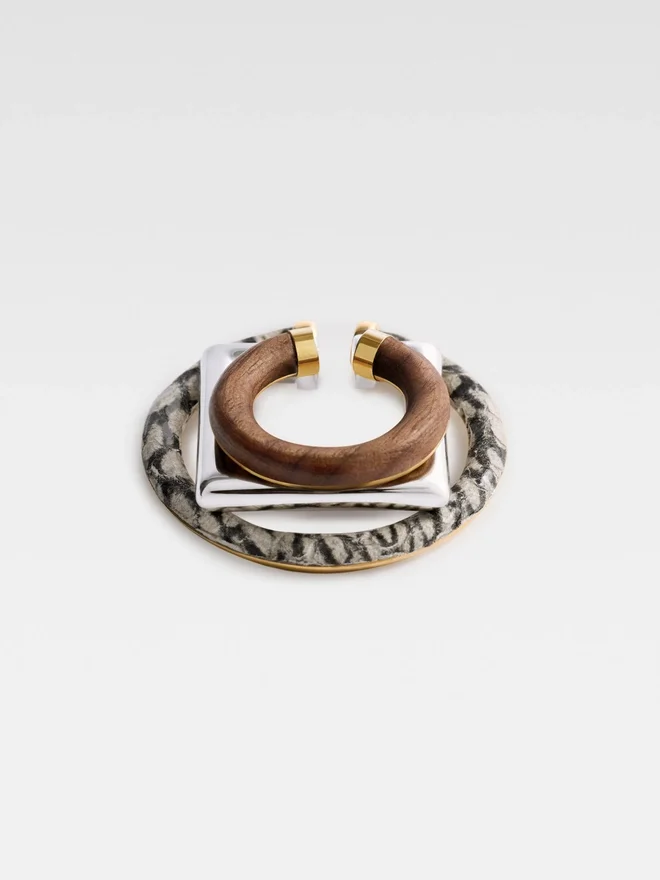 The ear jewelry Trio of geometric ear-cuffs The ear jewelry Trio of geometric ear-cuffs