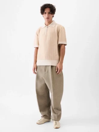 The Gio polo shirt Zipped knit polo shirt