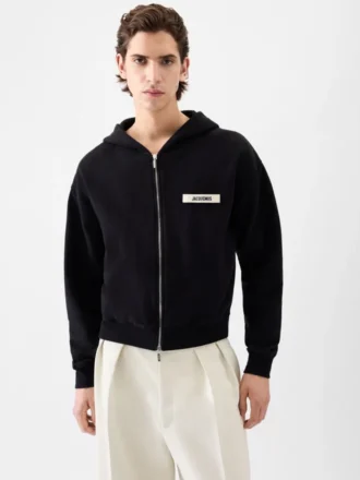 The Gros Grain zipped hoodie Grosgrain logo zip hoodie