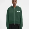 The Gros Grain zipped hoodie Grosgrain logo zip hoodie