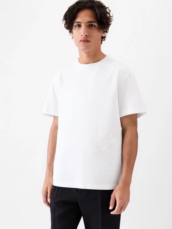 The J short-sleeve t-shirt Embroidered monogram t-shirt The J short-sleeve t-shirt Embroidered monogram t-shirt