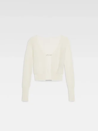 The Jacquemus cardigan Fluffy charm logo cardigan