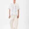 The Jean shirt Dog print bowling shirt