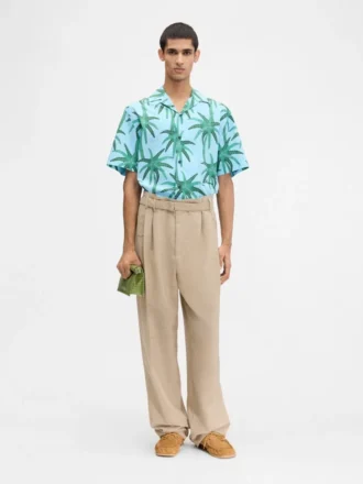 The Jean shirt Palm Trees Star printed short-sleeved shirt