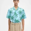 The Jean shirt Palm Trees Star printed short-sleeved shirt