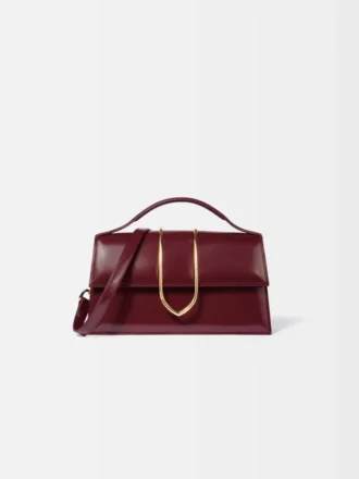 The large Bambino Cross-body metal flap bag