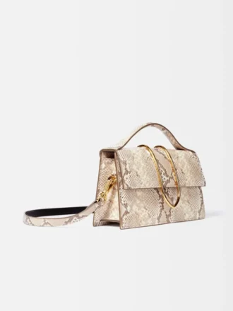 The large Bambino Cross-body metal flap bag