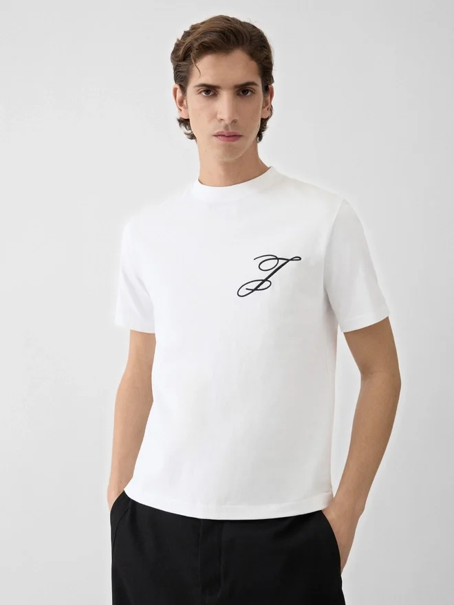 The Logo t-shirt Short-sleeve t-shirt with embroidered logos The Logo t-shirt Short-sleeve t-shirt with embroidered logos