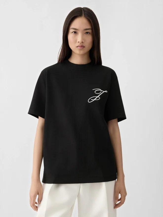The Logo t-shirt Short-sleeve t-shirt with embroidered logos The Logo t-shirt Short-sleeve t-shirt with embroidered logos