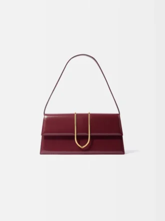The long Bambino Long metal flap bag