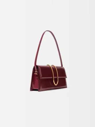 The long Bambino Long metal flap bag