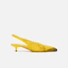 The low Cubisto Banane Woven banana sling-backs