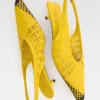 The low Cubisto Banane Woven banana sling-backs