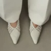 The low Cubisto Banane Woven banana sling-backs