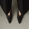The low Cubisto Banane Woven banana sling-backs