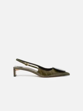The low Duelo slingbacks Circle and square kitten heels