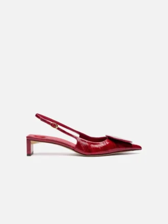 The low Duelo slingbacks Circle square kitten heels