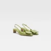 The low Duelo slingbacks Circle square kitten heels