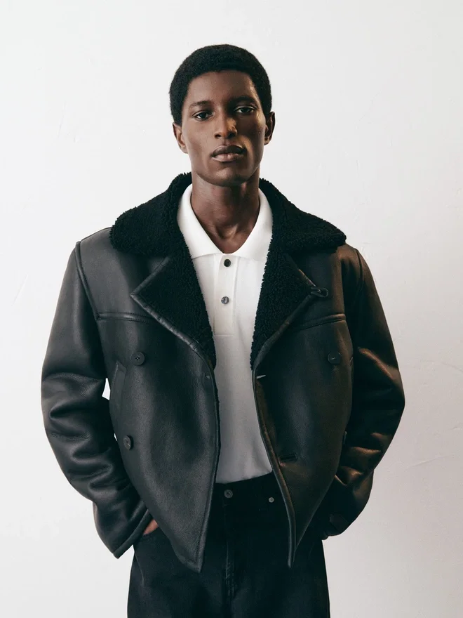The Marino jacket Short shearling pea coat The Marino jacket Short shearling pea coat