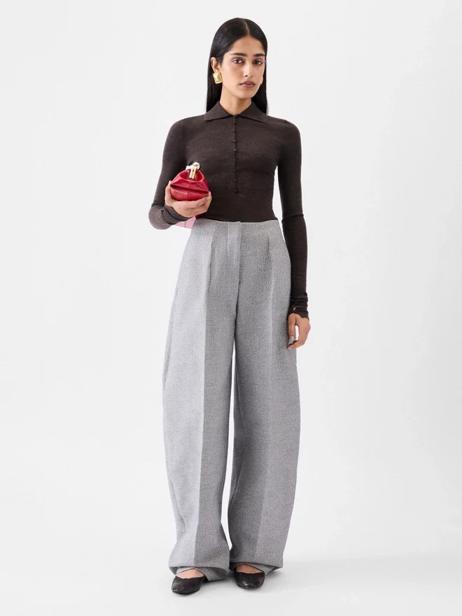 The Merino long-sleeve polo shirt Sheer knit polo The Merino long-sleeve polo shirt Sheer knit polo