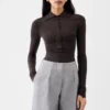 The Merino long-sleeve polo shirt Sheer knit polo The Merino long-sleeve polo shirt Sheer knit polo