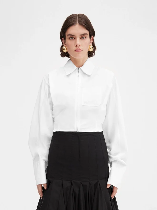 The Mirada shirt Cropped zipper shirt The Mirada shirt Cropped zipper shirt