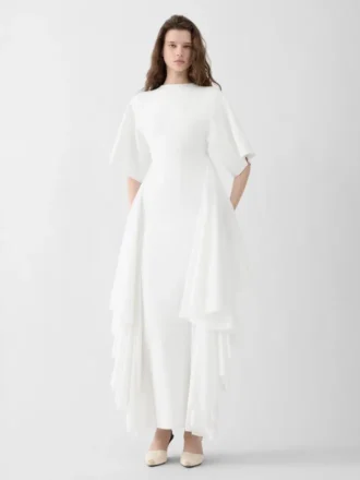 The Mistral knit dress Draped short-sleeve dress