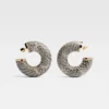 The Mojave hoops earrings Cobra-motif leather hoop earrings