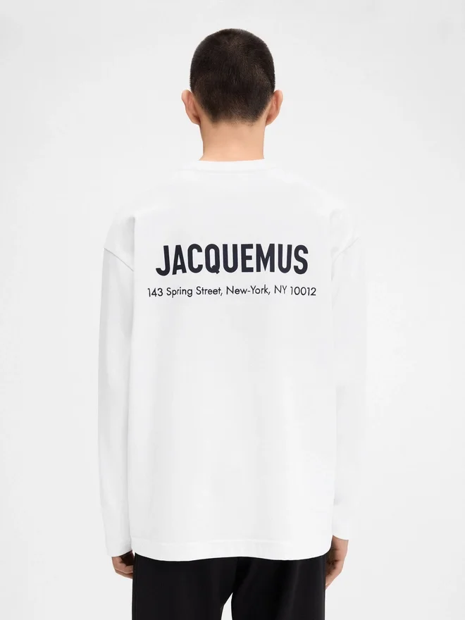 The New York address long-sleeve t-shirt Long sleeve t-shirt with printed address and logo – sold exclusively online and in our New York store The New York address long-sleeve t-shirt Long sleeve t-shirt with printed address and logo – sold exclusively online and in our New York store