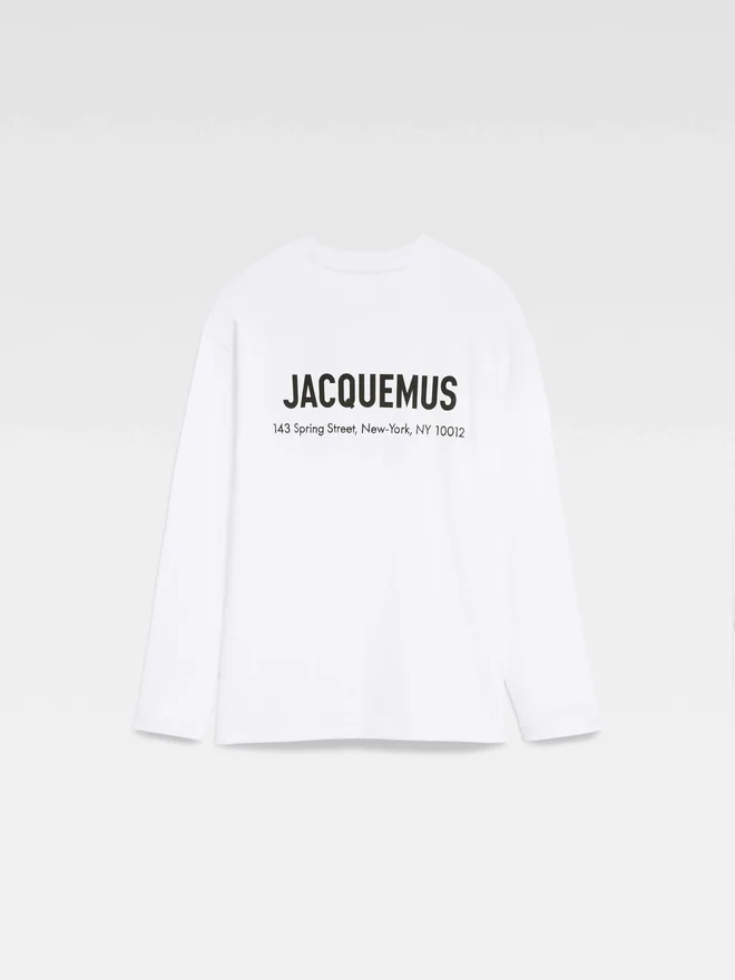 The New York address long-sleeve t-shirt Long sleeve t-shirt with printed address and logo – sold exclusively online and in our New York store The New York address long-sleeve t-shirt Long sleeve t-shirt with printed address and logo – sold exclusively online and in our New York store