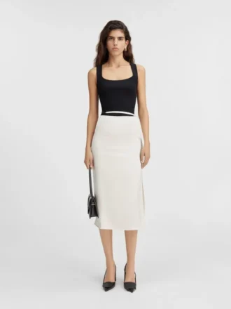 The Notte skirt Satin midi skirt