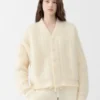 The Nuvola cardigan Mohair buttonned cardigan